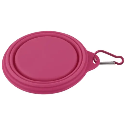 Portable Dog Bowl Pink Bottom